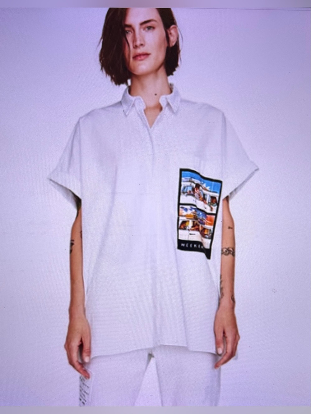Zara x Maui & Sons Button-down Collared Photo Print Shirt